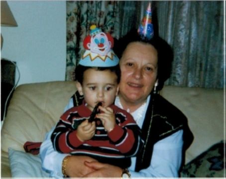 A young Luca Scaglia with his Nonna