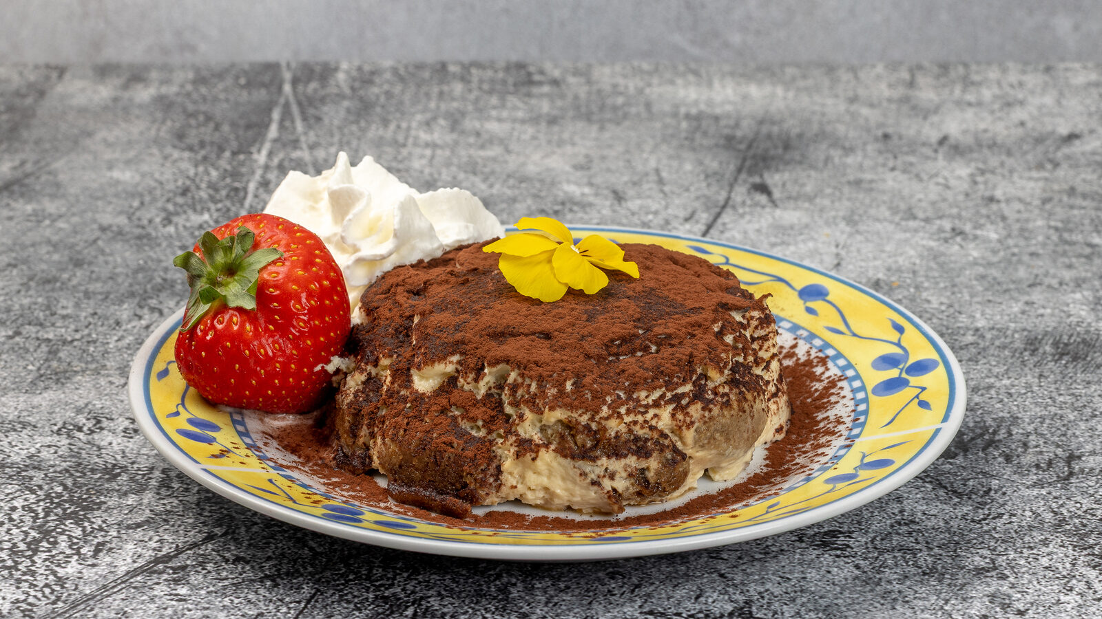 Homemade tiramisu at La Posata